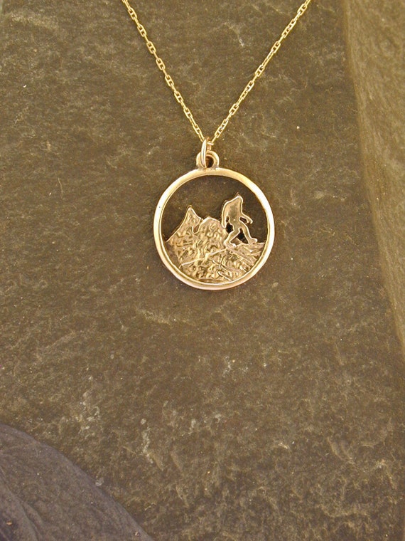 Big Foot Pendant on 14K Gold Chain 