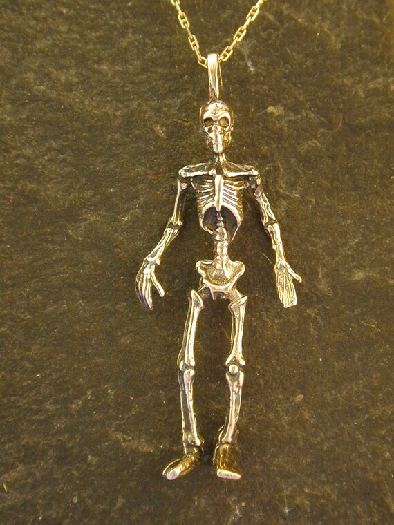 Gold on sale skeleton necklace