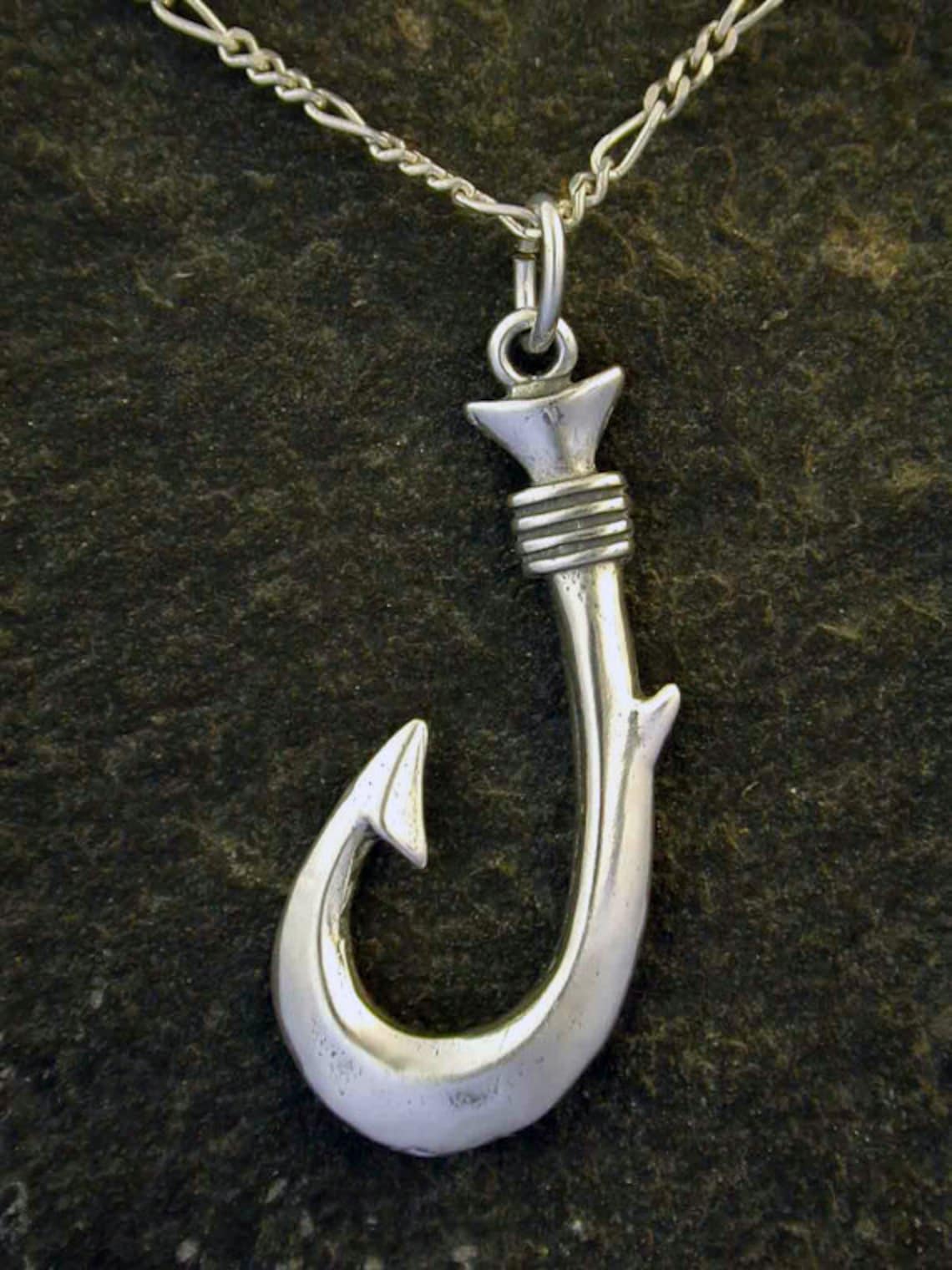 Sterling Silver Hawaiian Fish Hook Pendant on Sterling Silver Etsy