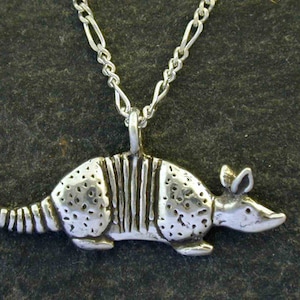 Sterling Silver Armadillo Pendant on a Sterling Silver Chain.