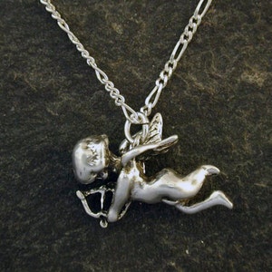 Sterling Silver Cupid Pendant on a Sterling Silver Chain. image 3