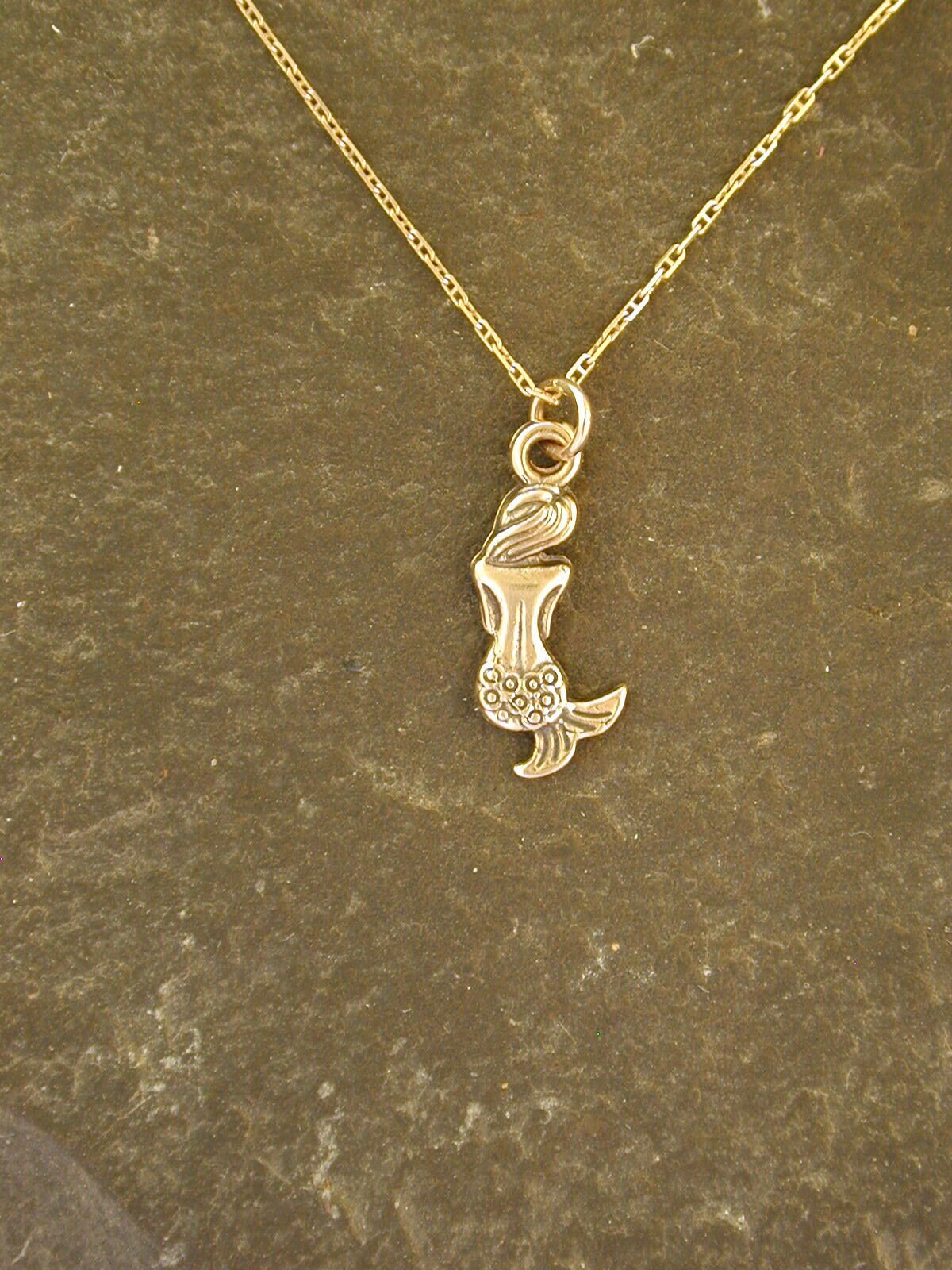 Gold mermaid best sale pendant