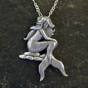Sterling Silver Mermaid Pendant on a Sterling Silver Chain
