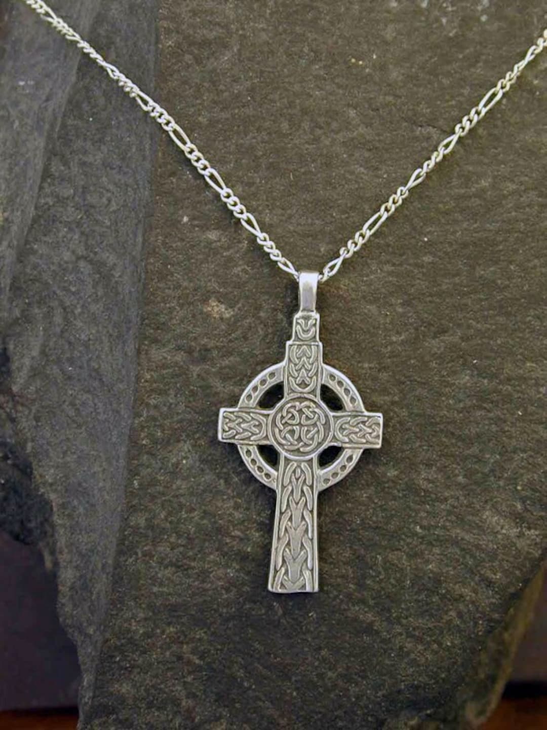 Sterling Silver Celtic Cross Pendant on Sterling Silver Chain. - Etsy