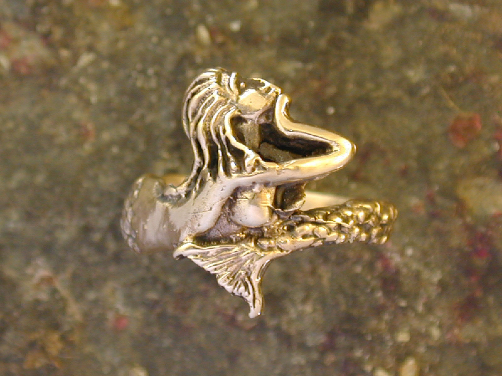 14K Gold Mermaid Ring Etsy
