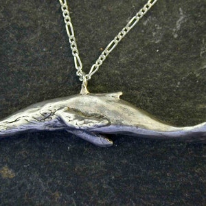 Sterling Silver Original Humpback Whale Pendant on a Sterling Silver Chain. image 1