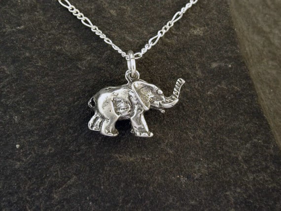 BALTIC AMBER STERLING SILVER 925 ELEPHANT ANIMAL PENDANT NECKLACE JEWELLERY