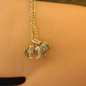 Sterling Silver African Lion Pendant on a Sterling Silver Chain. image 4