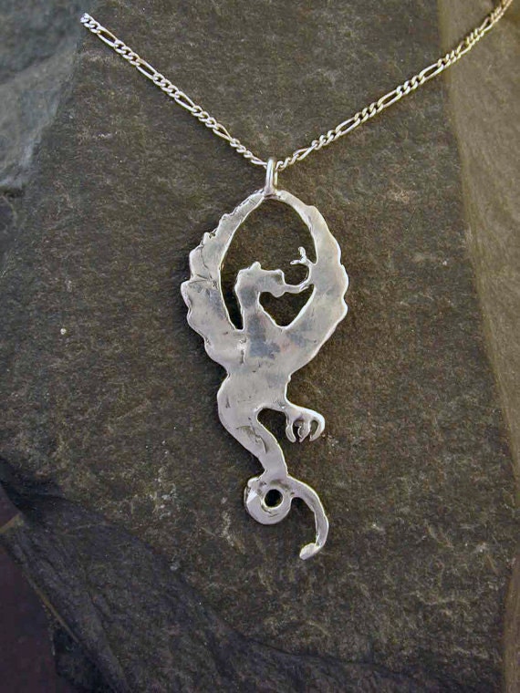 Sterling Silver dragon pendant. Chinese dragon charm necklace, fast free  shipping, Mythology jewelry. - Jewelry Network Inc