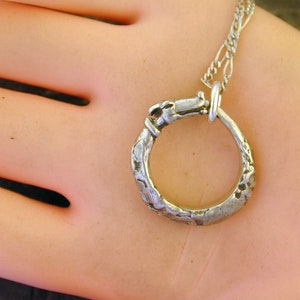 Sterling Silver Ouroboros Pendant on a Sterling Silver Chain image 4