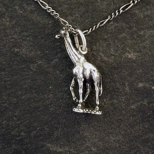 Sterling Silver Giraffe Pendant on a Sterling Silver Chain.