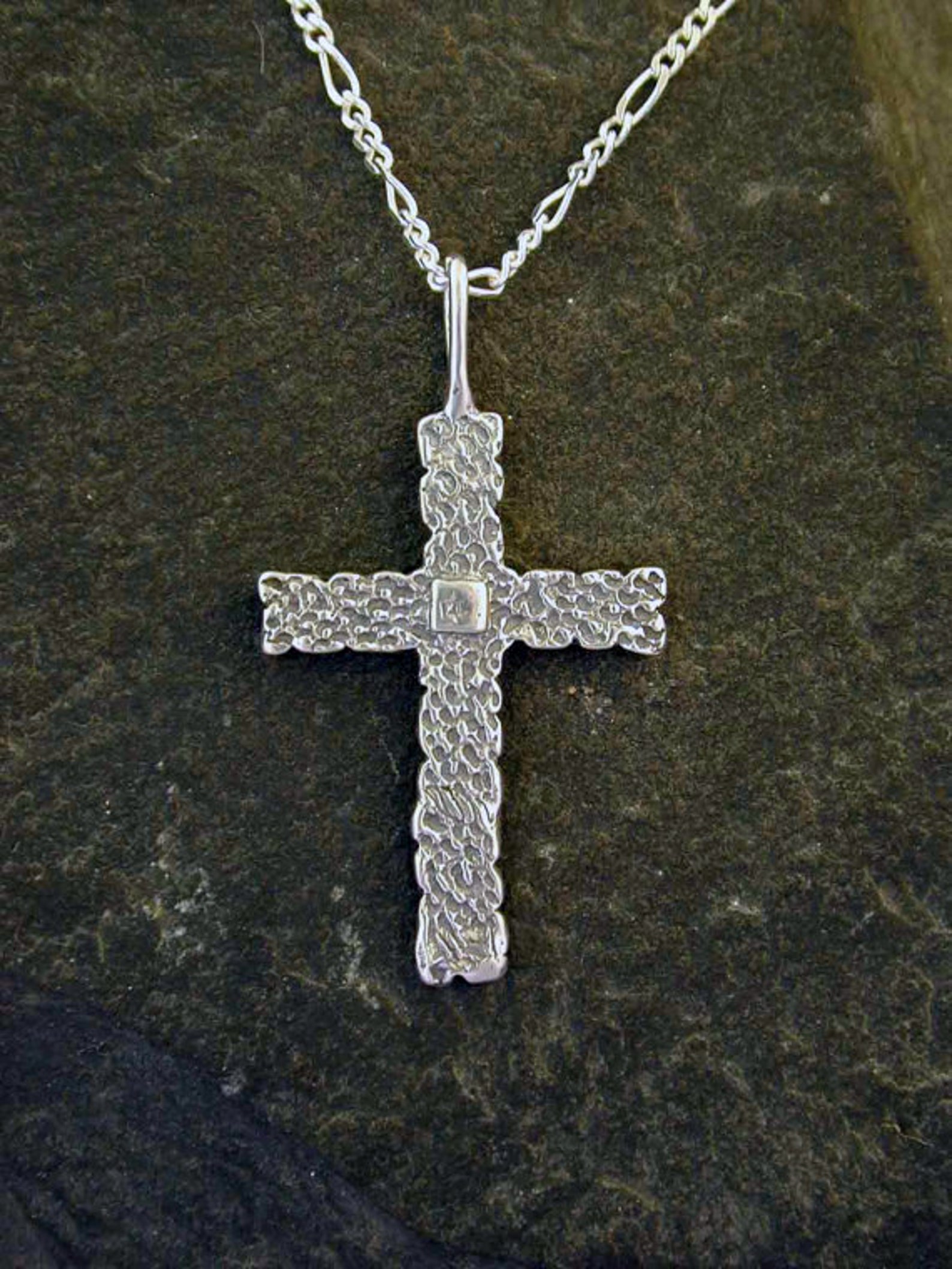 Sterling Silver Cross Pendant On A Sterling Silver Chain Etsy