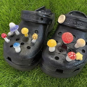 Custom Handmade Mushroom Shoe Charm | Removable Forest Shoe Clip | Fairycore Cottagecore Shoe Accessory | Crocs Accessories | DIY Decor