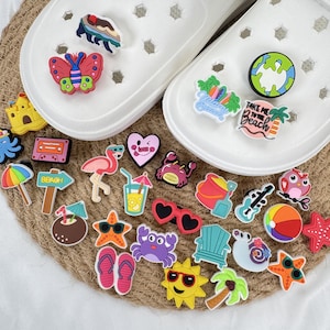 Personalized Vacation/Beach/Summer Crocs Shoe Buckle,Handmade Custom Croc Charm,Custom Jibbitz Accessories,Crocs Accessories,Halloween gift