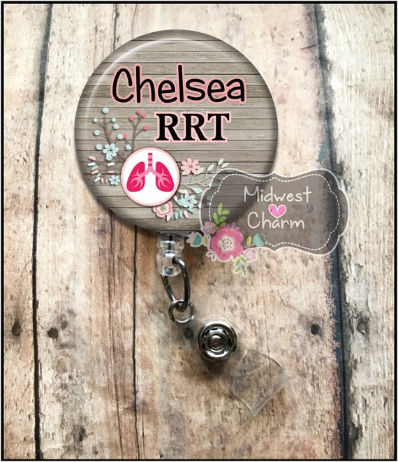 Respiratory Therapist ID Badge Reel ~ Personalized Name Badge Holder RRT Gifts