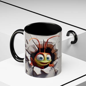Taza de café con insectos, adorable taza para niños, regalo divertido para amantes de los insectos, adorables personajes de dibujos animados, decoración única para la cocina.