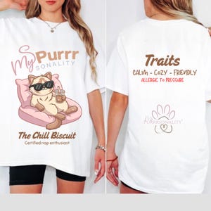 Chill Cat T-Shirt for Pet Lovers, Cute Gift, Casual Wear, Funny Graphic Tee, Animal Lover Apparel