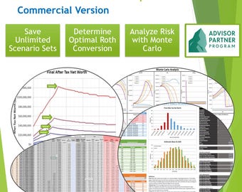 Excel Roth IRA Conversion Optimizer - 2026 Commercial Version (Digital Download)