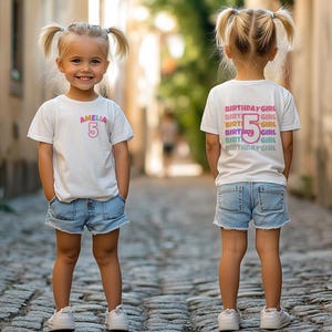 Personalized 5th Birthday Shirt, Girls Fifth Birthday Shirt, In My 5 Year Old TShirt, , 5 Year Old Girl, Custom Birthday Tee, 5100