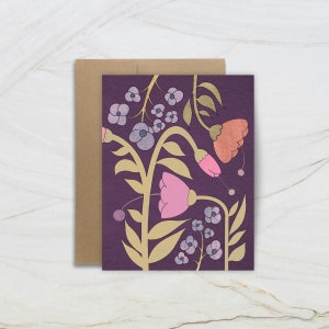 GRUSSKARTE | Jeder Anlass Lila Floral