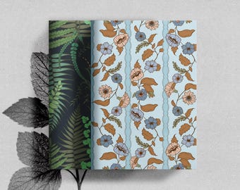 BOTANICAL NOTEBOOKS | Set of Two or Four Floral Notebook Collection 5x7