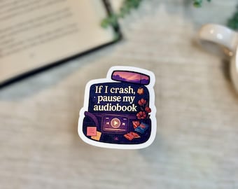 Funny Audiobook Lover Sticker - Waterproof Car Decal