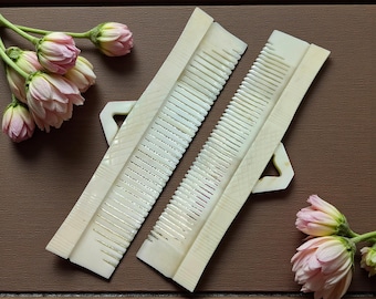 Handmade Viking Hair Comb: Ethically Sourced White Buffalo Bone