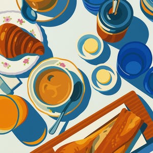 Breakfast in Paris Digital Print