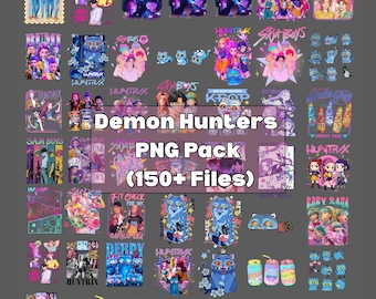 Kpop Demon Hunters Clipart Bundle, Huntrix PNG SVG (Digital Files)