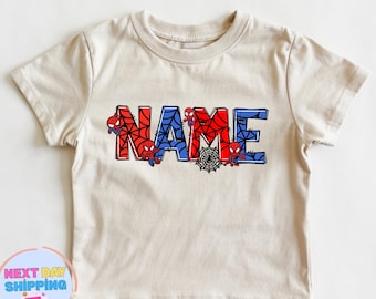 Personalized Spidey Friends Birthday Toddler T-Shirt, Spider Birthday kids Gifts, Disneyland Family Trip Custom Name, Birthday Boy Shirt