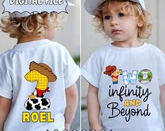 Pakiet niestandardowych wieków Toy Story, Dwa Infinity i dalej urodziny PNG, Chłopiec urodzinowy Toy Story PNG, Disneyland Toy Story urodziny PNG,