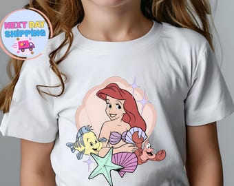 Ariel Toddler T-Shirt, Princess Ariel Kids Shirt, Ariel And Friends Shirt, Ariel Mermaid Shirt, Girls Shirt