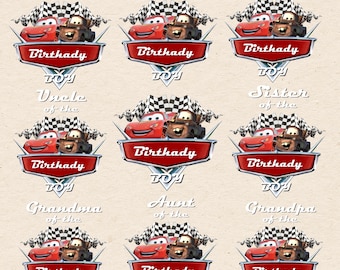 Pacchetto Vacanza in Famiglia Papà Mamma Png, Viaggio in Famiglia 2025 Png, Maglietta Abbinata per la Famiglia, Saetta McQueen Png, Auto Personalizzate Png, File Digitale