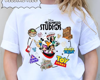 Hollywood Studios Family Trip PNG, Mouse and Friends, Digital File