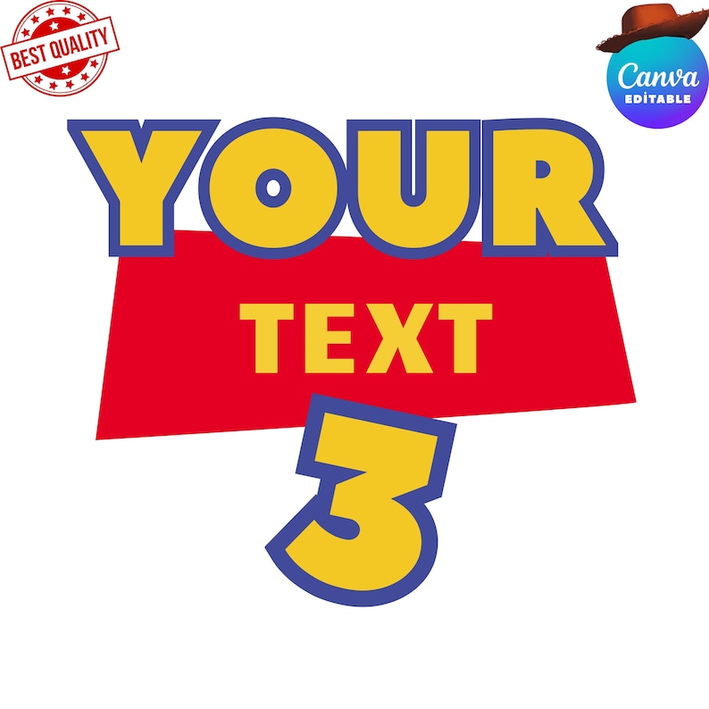 Toy Story Customs Logo Name, Logos Canva Template, Birthday Shirt ...