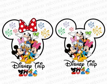 Mickey Mouse Family Trip 2026 Png, Friend Squad Png, Vacay Mode Png, Instant Download