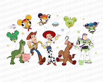 Toy Story Balloon Png, Toy Story Friends Png, Mouse Ear Balloon Png, Trick Or Treat Png, Instant Download