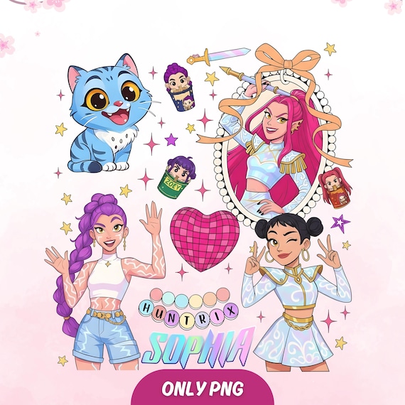 Kpop Huntrix Girl Png, Coquette Bow Demon Hunters Png, Saja Girls Png, Derpy Tiger, Anime Lover Gift, Instant Download