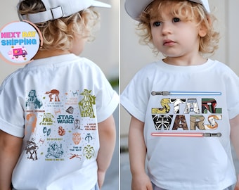 Star Wars Two-Sided Kids Shirt, Boys Star Wars Shirt, Star Wars Toddler Sweatshirt, Disney Family Trip Baby Onesie, Disney Toddler T-Shirt,
