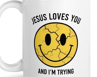 Caneca Cristã Engraçada: Jesus te ama - Presente para Pastores