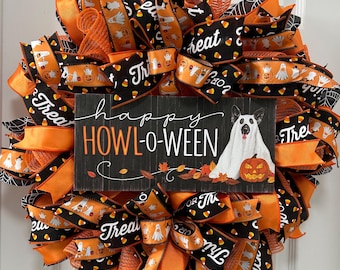 Feliz corona de Halloween