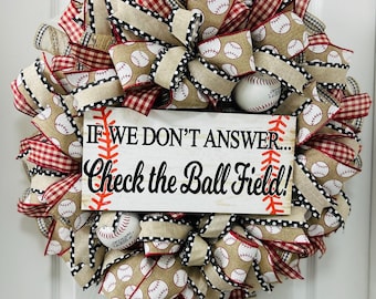 野球のリース、玄関用リース