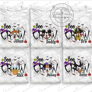 Custom Mickey & Friends Boo Crew Png, Disney Halloween Boo Crew Png, Disney Halloween Png, Disney Halloween Family Crew Png, Boo Crew Png