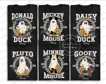 Retro Mickey and Friends Halloween Png, Disney Characters Halloween Png, Halloween Party Png, Disney Halloween Trip, Disney Halloween Png