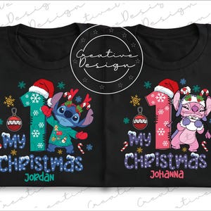 Disney My First Christmas Stitch Png, Disney Stitch Christmas Png, Stitch My First Christmas Png, Disney Stitch Tee, My First Christmas Png