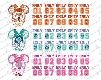 Disney Inside Out Birthday Girl Png, Disney Anxiety Birthday Png, Embarrasment Birthday Png, Disney Envy Tee, Disney Inside Out Besties Png