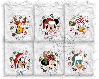 Custom Mickey And Friends Christmas Sanckes Png, Mickey & Friends Xmas Family Vacation Png, Disney Xmas Png, Disney Christmas Family Png