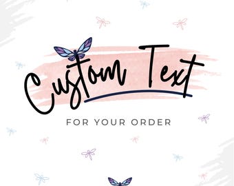 Custom Text, Personalization Design