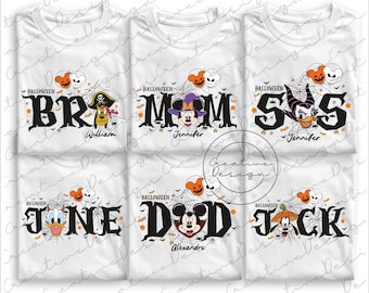 Custom Mickey & Friends Mom Dad Halloween Png, Disney Halloween Family Png, Halloween Mom Png, Halloween Dad Png, Disney Halloween Squad Png