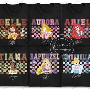 Retro Disney Princesses Png, Disney Princess Png, Disney Girls Trip Png, Cinderella Shirt, Disney Magic Kingdom Tee, Disney Besties Png